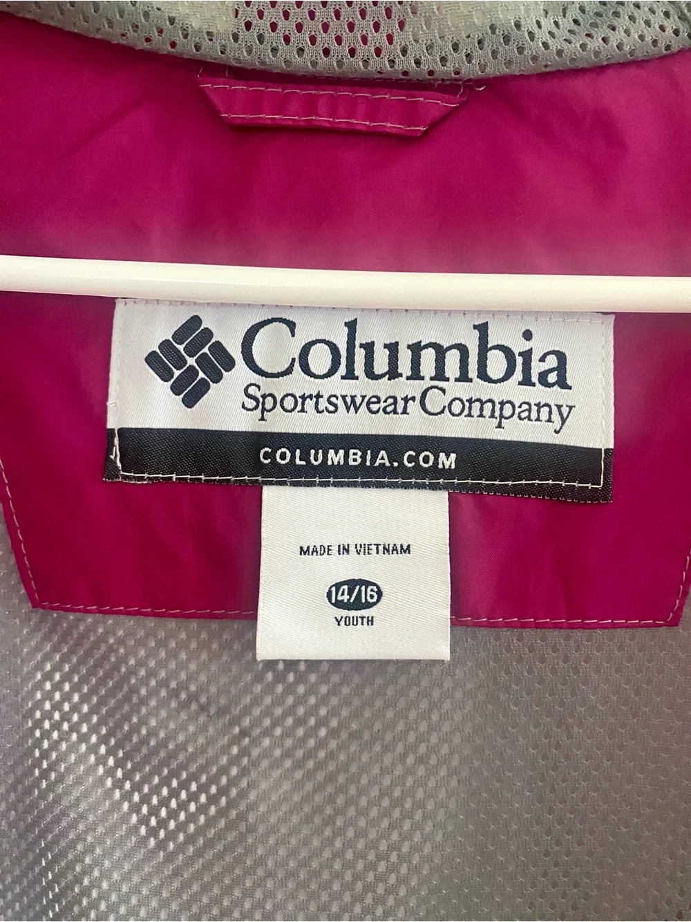 Columbia Girls Magenta Waterproof Jacket